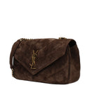 Saint Laurent Loulou Women's Shoulder Bag Suede Brown/Coffee