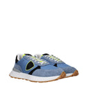 Philippe Model Sneakers Antibes Men's Fabric Blue/Fluorescent Yellow