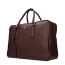 Prada Men's Work Bags Brown/Burnt Leather