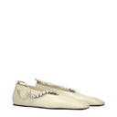 Jil Sander Ballerine Tripon Women Leather Beige/Chalk