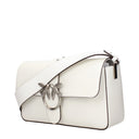 Pinko Love Women's Shoulder Bag White Leather