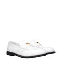 Miu Miu Women's White Leather Loafers