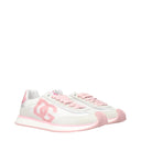 Dolce&Gabbana Mujers Deportivas Tela Blanco/Rosa