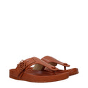 Loewe Women's Leather Brown/Tan Flip Flops