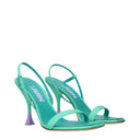 3 Juin Sandales Ischia Femme Tissu Vert/Menthe