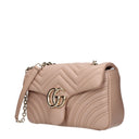 Gucci Marmont Umhängetaschen Damens Leder Beige/Rosa