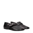 Damskie skórzane baleriny Jil Sander w kolorze czarnym