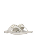 Gucci Women's Flip Flops Rubber White/Dirty White