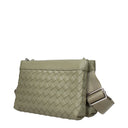 Bottega Veneta Men's Crossbody Bags Green/Travertine Leather