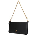 Pinko Horizontal Women's Shoulder Bags Black Leather