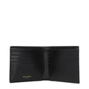 Saint Laurent Hombres Cartera de Cuero Negra