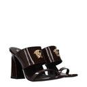 Versace Women's Sandals Brown/Chocolate Patent Leather