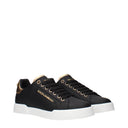 Dolce&Gabbana Portofino Women's Sneakers Black/Gold Leather