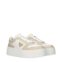 Prada Sneakers Downtown Bold Women's Leather White/Desert
