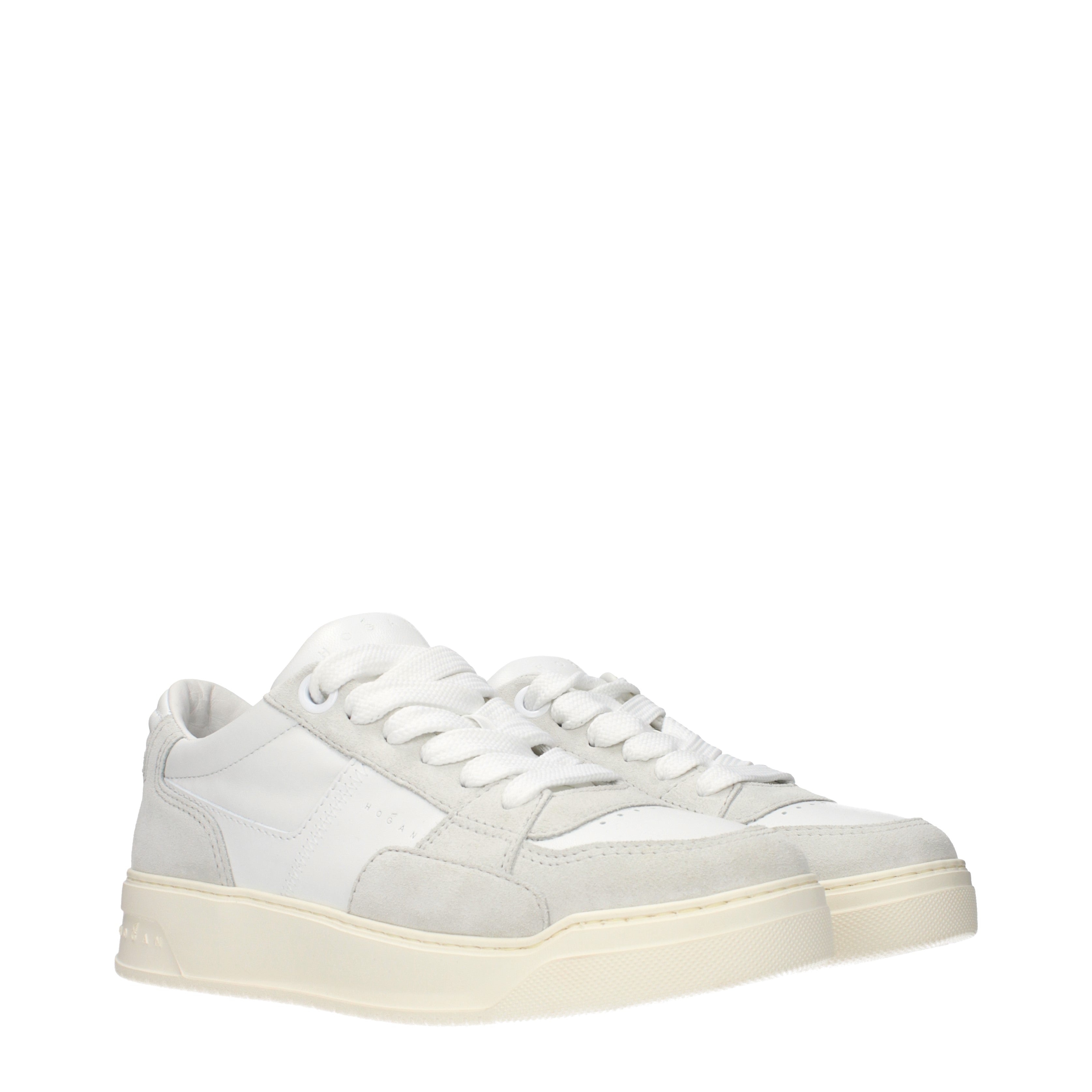 Hogan Femmes Baskets Blanc/Gris Cuir