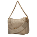 Versace Damens Hobo-Handtasche aus Stoff in Beige/Sand