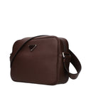 Prada Men's Brown/Burnt Leather Crossbody Bags