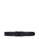 Salvatore Ferragamo Men's Belt Leather Black/Night Blue