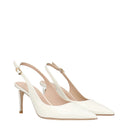 Stuart Weitzman Damens Sandalen Beige/Creme Leder
