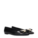 Salvatore Ferragamo Zea Women's Ballet Flats Black Leather