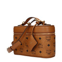 Mcm Beauty Case Aren Female Brown/Cognac Woven Cloth And Other Textile Fabrics