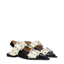 Ganni Damess Sandalen Polyurethaan Zwart/Beige