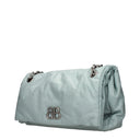 Balenciaga Monaco Shoulder Bag Women Leather Celeste/Aqua