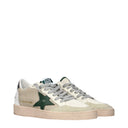 Golden Goose Sneakers Ball Star Men Fabric Beige/Green