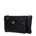 Gucci Marmont Pochette Women's Leather Black
