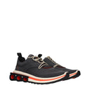 Salvatore Ferragamo Sneakers Nima Knit Men's Fabric Gray/Eggplant