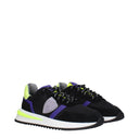 Philippe Model Baskets Tropez 2.1 Femmes Tissu Noir/Jaune Fluo