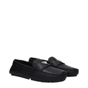 Prada Hombres Mocasines de cuero negros