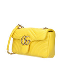 Gucci Marmont Shoulder Bags Women Leather Yellow