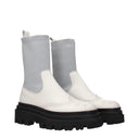 Eleventy Women's Boots Gray Leather