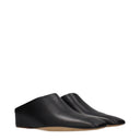 Jil Sander Women's Leather Sandals And Clogs Black