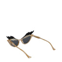 Damskie okulary przeciwsłoneczne Gucci Acetat Beż