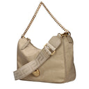 Versace Damens Hobo-Handtasche aus Stoff in Beige/Sand