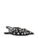 The Attico Ballerine Grid Women's Suede Black