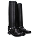 Loewe Women's Biker Field Boots Black Leather