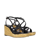 Skórzane damskie Jimmy Choo Zeppe Ayla w kolorze czarnym
