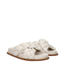 Fabiana Filippi Slippers And Clogs Women's Leather Beige/Ivory
