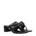Balenciaga City Sandals Women Leather Black