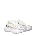 Versace Women's Sneakers White/Silver Fabric