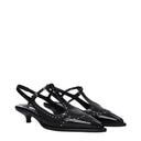 Miu Miu Women's Sandals Leather Black/Ivory