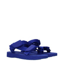 Burberry Mujers Sandalias de Tela Azul/Azul Eléctrico