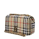 Burberry Lola Women's Shoulder Bag Beige/Black Fabric