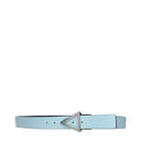 Bottega Veneta Men's Belt Blue Leather/Pale Blue