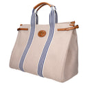 Valentino Garavani Antibes Men's Handbags Beige/Blue Fabric