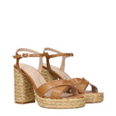 Stuart Weitzman Dayna Sandalen Damess Bruin leer
