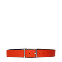Bottega Veneta Men's Belt Leather Black/Orange